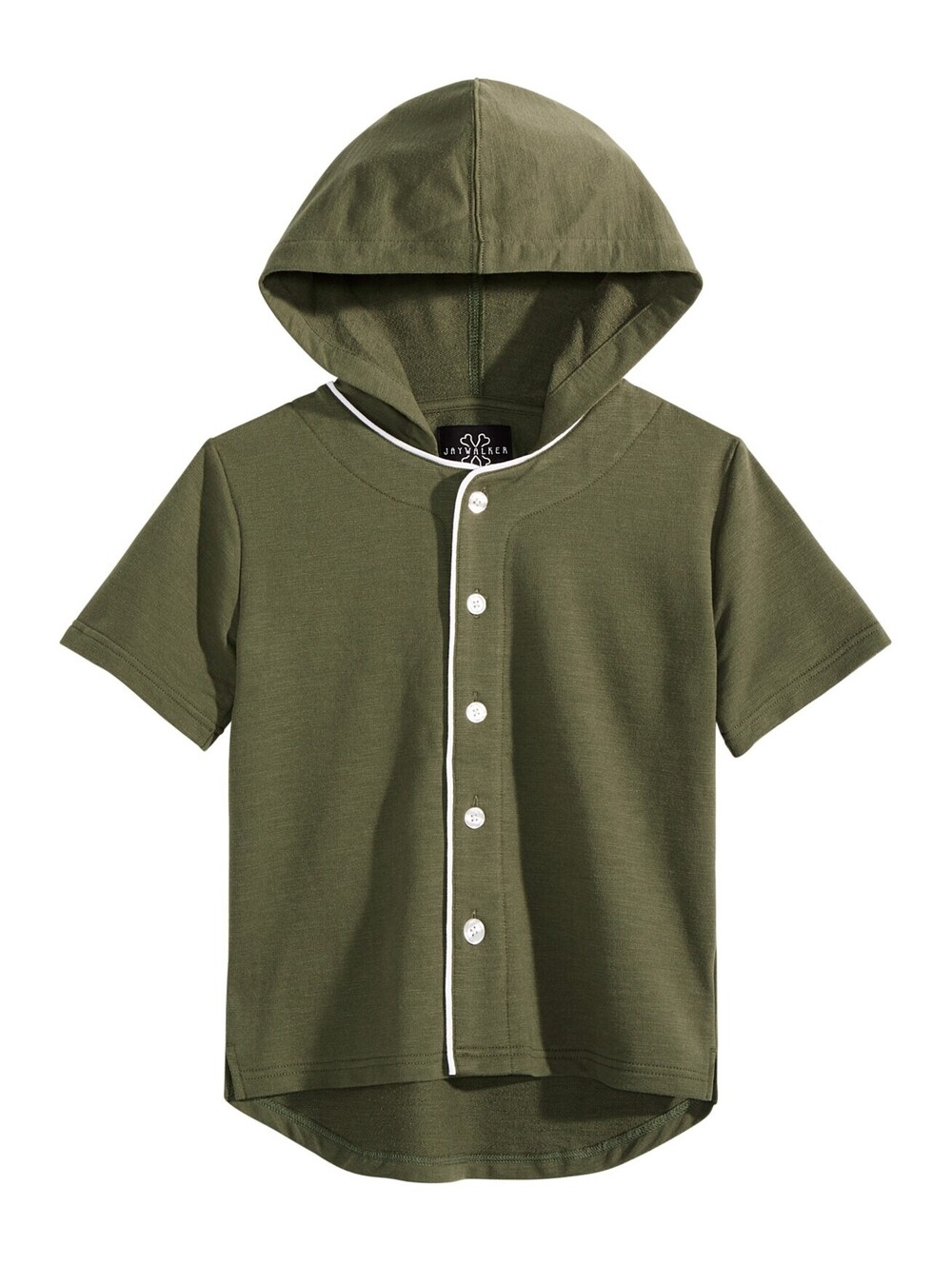 Jaywalker Big Kid Boys Hooded Baseball Jersey Size L